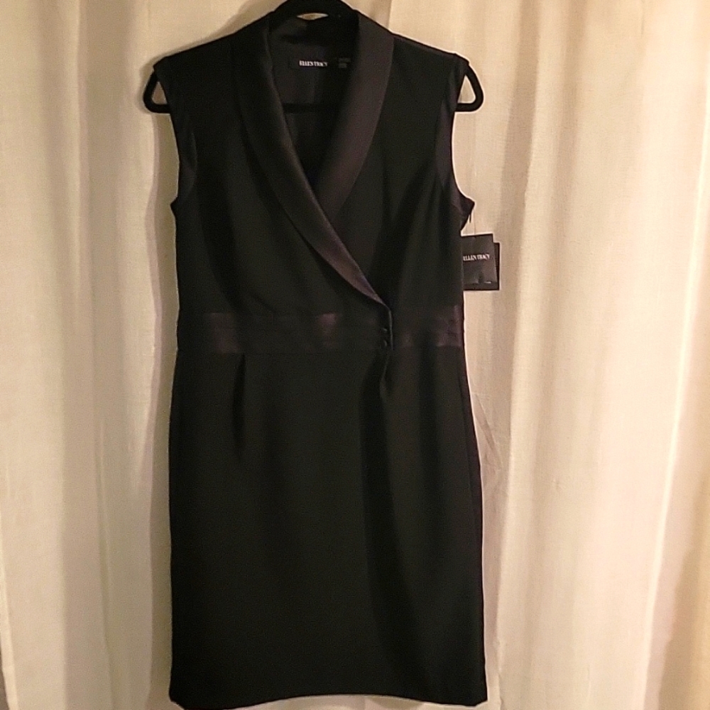 Satin trim dress